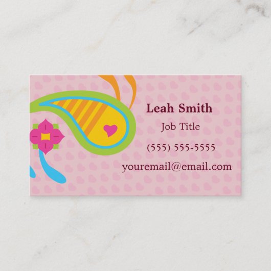 Paisley Fun Visitekaartje (Voorkant)