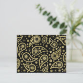 Paisley Funky Print in zwart-wit Briefkaart (Staand voorkant)