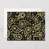 Paisley Funky Print in zwart-wit Briefkaart (Voorkant / Achterkant)