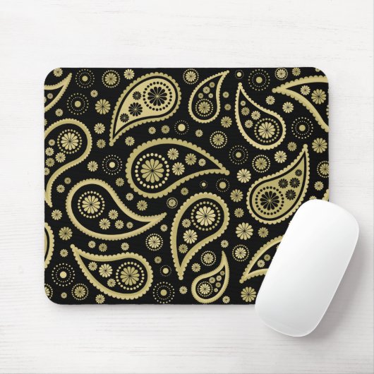Paisley Funky Print in zwart-wit Muismat (Met muis)