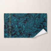Paisley Garden Floral Monogram Blauwgroen/Gold ID7 Bad Handdoek (Handdoek)