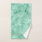 Paisley Garden FloraMonogram Mint Groen/Goud ID750 Bad Handdoek (Handdoek)