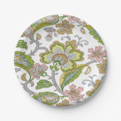 Paisley Garden gestileerd bloemenborduurwerk Papieren Bordje (Voorkant)