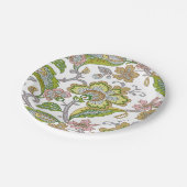 Paisley Garden gestileerd bloemenborduurwerk Papieren Bordje (Gekanteld)