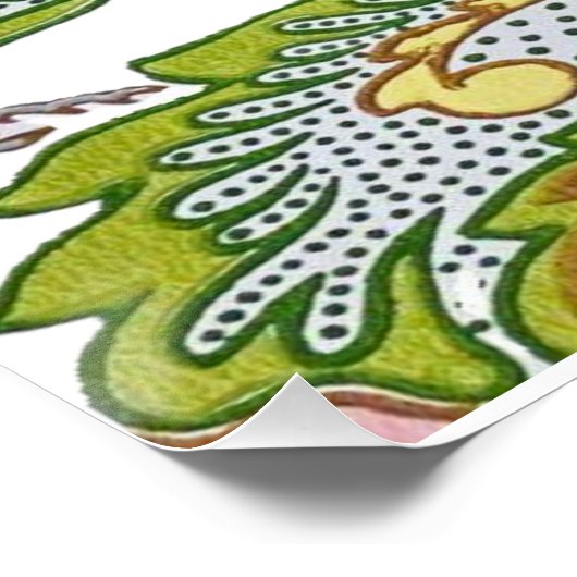 Paisley Garden gestileerd bloemenborduurwerk Perfect Poster (Hoek)