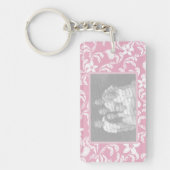 Paisley Garden Roze Foto Lijst Sleutelhanger (Voorkant)
