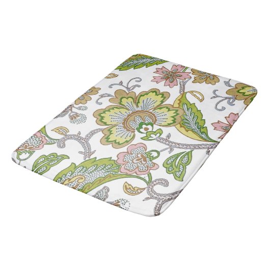 Paisley Garden Stylized Floral Embroidery Badmat (Gekanteld)