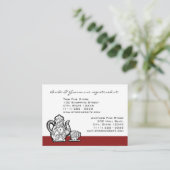 Paisley Garden Tea Party Informatiekaartje (Staand voorkant)