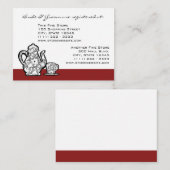 Paisley Garden Tea Party Informatiekaartje (Voorkant / Achterkant)