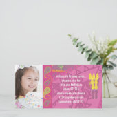 Paisley Geboorte Foto Uitnodiging (Staand voorkant)