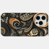 Paisley Geïnspireerd Zwart Beige Designer Bescherm Case-Mate iPhone Case (Achterkant (horizontaal))