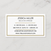 Paisley Gold Ruby Luxury Elegant Script Visitekaartje (Achterkant)