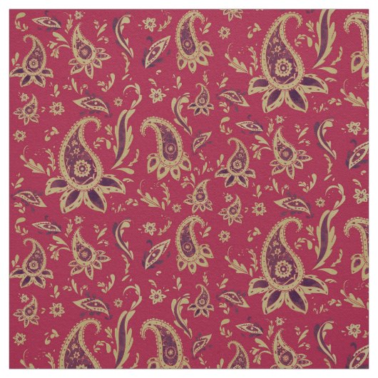 Paisley Gold, verbinding Stof (Swatch)