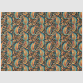 Paisley Golden Flower Abstract Patroon 11 Tissuepapier