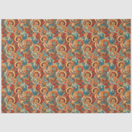 Paisley Golden Flower Abstract Pattern 10 Tissuepapier