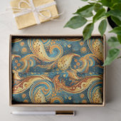Paisley Golden Flower Abstract Pattern 1 Tissuepapier (Geschenk)