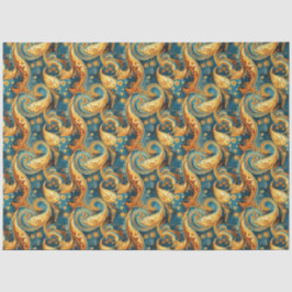 Paisley Golden Flower Abstract Pattern 1 Tissuepapier