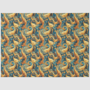 Paisley Golden Flower Abstract Pattern 1 Tissuepapier
