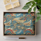 Paisley Golden Flower Abstract Pattern 2 Tissuepapier (Geschenk)
