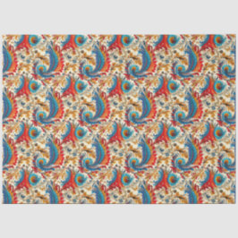 Paisley Golden Flower Abstract Pattern 4 Tissuepapier