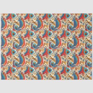 Paisley Golden Flower Abstract Pattern 4 Tissuepapier