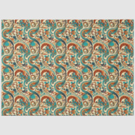Paisley Golden Flower Abstract Pattern 5 Tissuepapier
