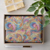 Paisley Golden Flower Abstract Pattern 6 Tissuepapier (Geschenk)