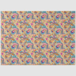 Paisley Golden Flower Abstract Pattern 6 Tissuepapier