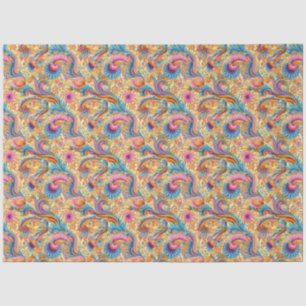 Paisley Golden Flower Abstract Pattern 6 Tissuepapier
