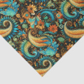 Paisley Golden Flower Abstract Pattern 7 Tissuepapier (Detail)