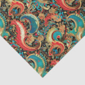 Paisley Golden Flower Abstract Pattern 8 Tissuepapier (Detail)