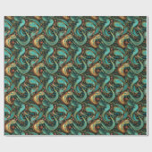 Paisley Golden Flower Abstract Pattern 9 Cadeaupapier (Vlak)
