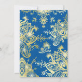  Paisley Golden Indian Engagement Party Kaart (Achterkant)
