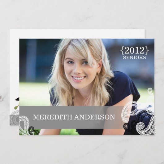 Paisley, Graduation Cap Afstudeerder 2012 Photo Af Kaart (Voorkant / Achterkant)