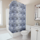 paisley grijs etnisch patroon . douchegordijn (In situ)