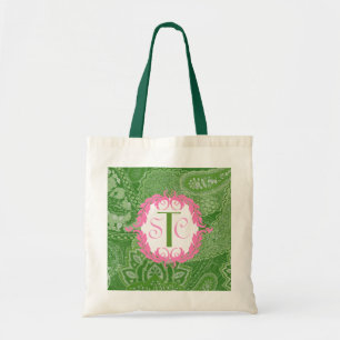 Paisley Grocery Tas, monogram Tote Bag