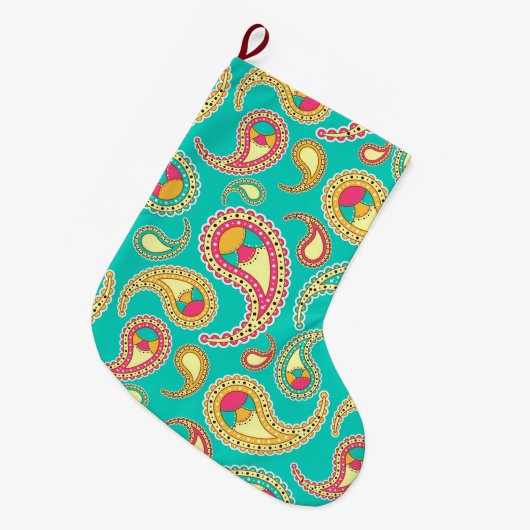 Paisley Grote Kerstsok (Voorkant (Hangend))