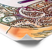 Paisley Guitar Print (Hoek)