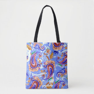 Paisley Handcraft: Waterverf Aziatische achtergron Tote Bag