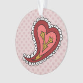 Paisley Hart Acryl Ornament (voorkant)