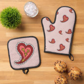 Paisley Hart Ovenwant & Pannenlap Set (Top down)