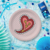 Paisley Hart Papieren Bord (Feest)
