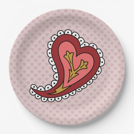 Paisley Hart Papieren Bord (Voorkant)