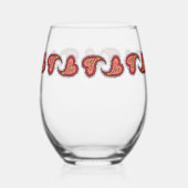 Paisley Hart Wijnglas Zonder Voet (Achterkant)