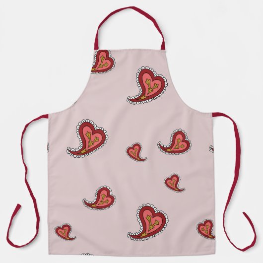 Paisley Heart All-Over Print Schort (Voorkant)