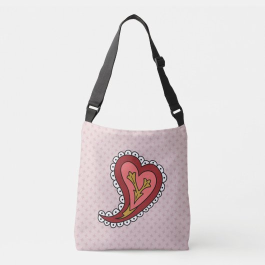Paisley Heart All-Over-Print Tas (Voorkant)
