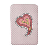 Paisley Heart Bath Mat (Voorkant Verticaal)