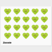 Paisley Heart Birthday Party Sticker Seal green (Vel)