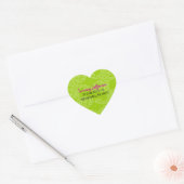 Paisley Heart Birthday Party Sticker Seal green (Envelop)