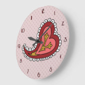 Paisley Heart Clock Grote Klok (Hoek)